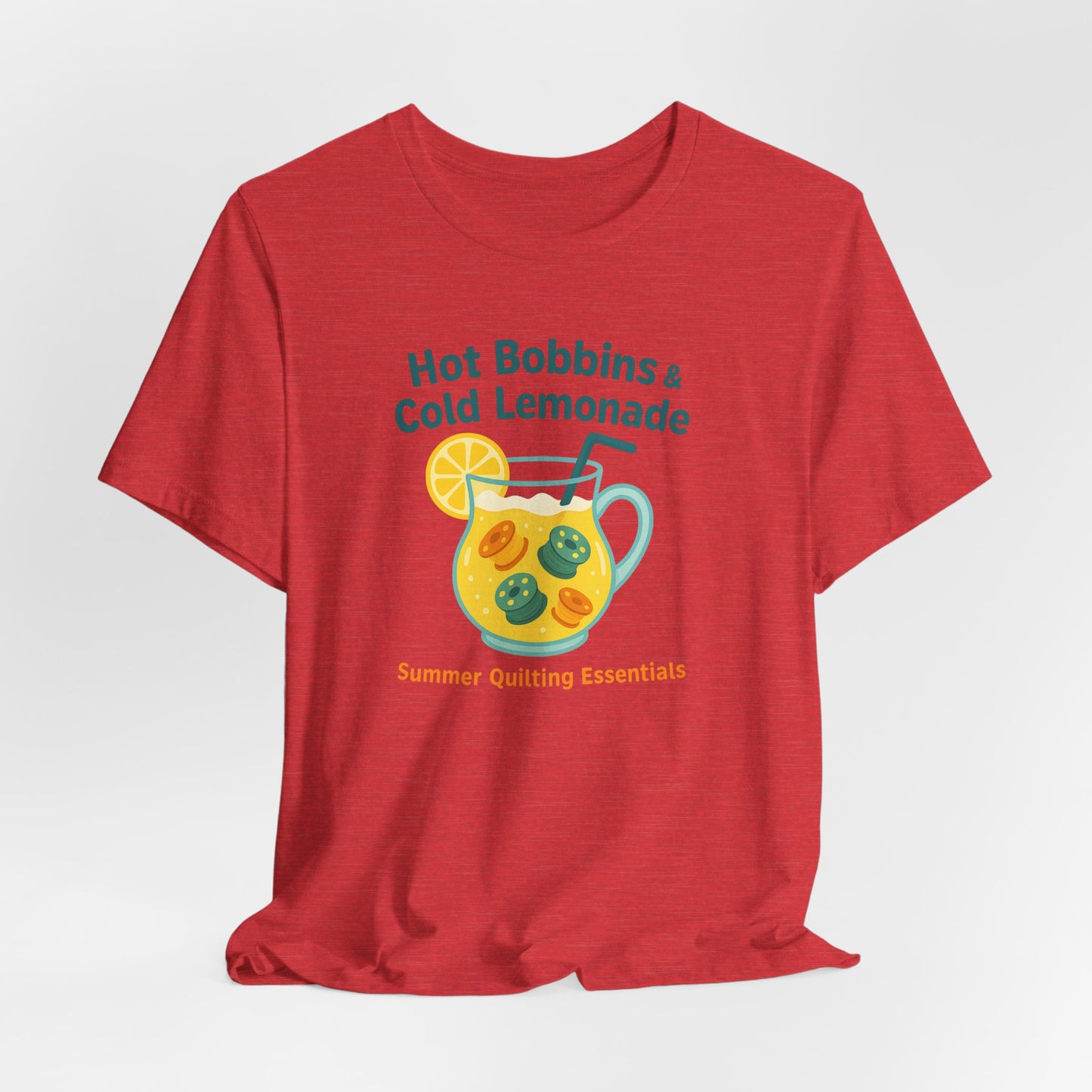 Hot Bobbins & Cold Lemonade T-Shirt β Funny Summer Quilting Shirt