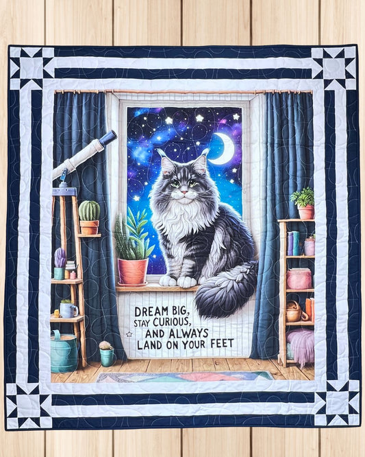 Dream Big Cat Beginner Quilt Kit – 48” x 53”