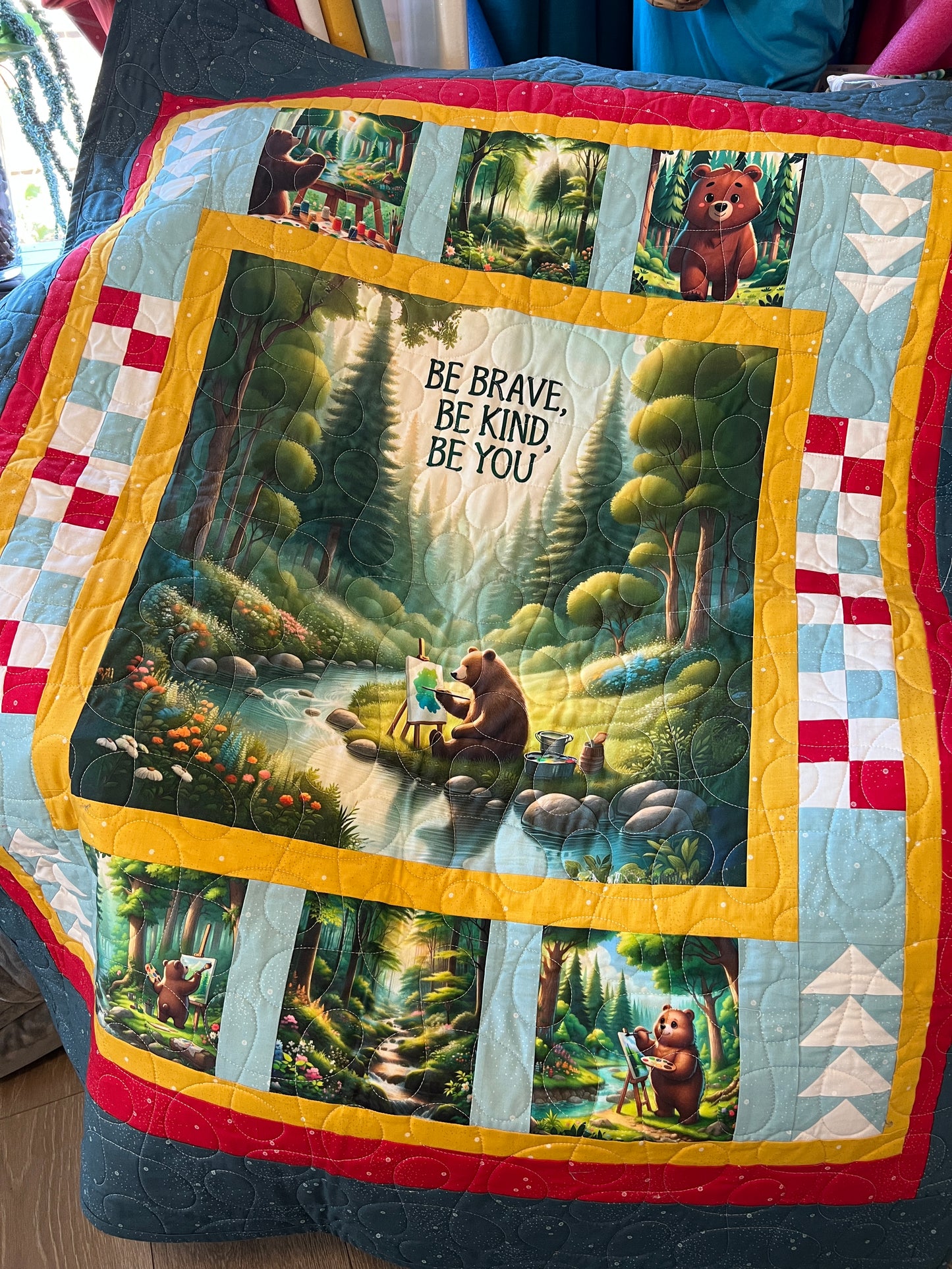 Be Kind Bear Quilt Kit